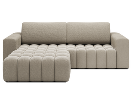 Kampinė sofa - lova Bonett, smėlio sp., kairinė, 175 x 250 cm x 92 cm