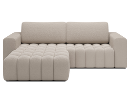 Kampinė sofa - lova Bonett, smėlio sp., kairinė, 175 x 250 cm x 92 cm