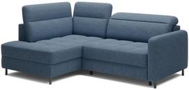 Kampinė sofa - lova Barea, šviesiai mėlyna sp., kairinė, 208 x 160 cm x 100 cm