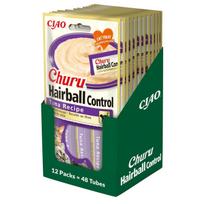 Skanėstas katėms Inaba Churu Hairball Control, tunas, 12 pak. (48 tubelės)