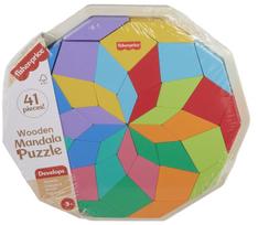 Medinė dėlionė Mattel Fisher Price HXT94, 29 cm x 29 cm, 40 vnt., įvairių spalvų