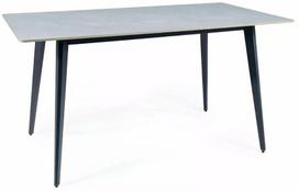 Valgomojo stalas Ivy, juoda sp./pilka sp., 140 cm x 80 cm x 75 cm