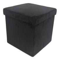 Pufas Domoletti Maeo, juoda sp., 38 cm x 38 cm x 38 cm