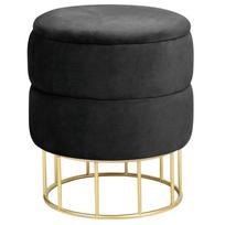 Pufas Akord Furniture Factory Elza, juoda sp., 37 cm x 37 cm x 42 cm
