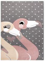 Kilimas vidaus Hakano Tinies Flamingos, rožinė sp./pilka sp., 150 cm x 80 cm