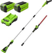 Akumuliatorinės gyvatvorių žirklės Greenworks GD40PSHK2X, 40 V