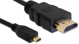 Laidas Delock HDMI / HDMI-micro HDMI 19 pin male, Micro HDMI male, 3 m, juoda sp.