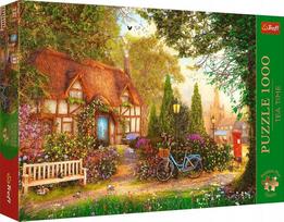 Dėlionė Trefl Tea Time Puzzle: Thatched Cottage, 68.3 cm x 48 cm, 1000 vnt., įvairių spalvų