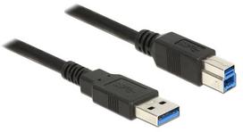 Laidas Delock USB 3.0 A male, USB 3.0 B male, 5 m, juoda sp.