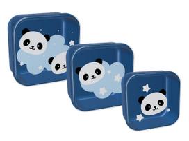 Dėžutė maistui Itotal Panda Set, mėlyna sp., 3 vnt.