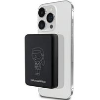 Nešiojamas įkroviklis (Power bank) Karl Lagerfeld Magsafe, 5000 mAh, 5 - 15 W, juoda sp.