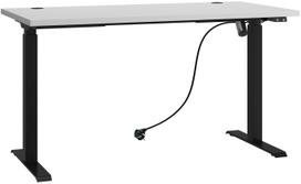 Rašomasis stalas reguliuojamo aukščio ADRK Mallo, 138 cm x 67 cm, 70 - 118 cm, juoda sp./pilka sp.