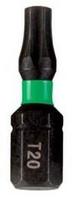 Smūginiai atsuktuvų antgaliai Bahco 66IM/T20C-2P, T20, 25 mm, 1/4", Ø3.86 mm