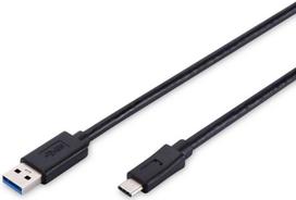 Laidas Assmann AK-300136-010-S USB 2.0 male, USB 2.0 A female, 1 m, juoda sp.