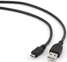 Laidas Gembird USB to USB-micro USB 2.0 male, Micro USB male, 3 m, juoda sp.