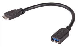 Adapteris Akyga USB 3.0 female, Micro USB 3.0 B male, 0.15 m