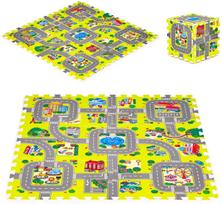 Kilimėlis kūdikiams - dėlionė I-Play, 90.5 cm x 90.5 cm, 9 vnt, žalia sp./įvairių spalvų