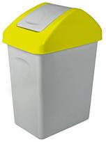 Šiukšliadėžė Branq, geltona sp., 10 l, 37.5 cm x 18 cm