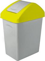 Šiukšliadėžė Branq, geltona sp., 25 l, 50 cm x 24 cm