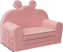 Sofa Hobbygarden Palermo, rožinė sp./pilka sp., 71 x 35 cm x 48 cm