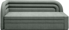 Sofa-lova Fabillo Touch 100, žalia sp., kairinė, 223 x 86 cm x 80 cm