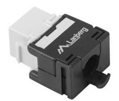 Modulis Lanberg Cat 6 FTP RJ45 - LSA 180°, balta sp./juoda sp.