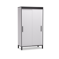 Spinta ADRK Brig, balta sp./juoda sp., 120 cm x 60 cm x 221 cm