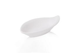 Serviravimo lėkštė Domoletti, 11.5 cm x 5.9 cm x 2.5 cm, Ø 5.9 cm, balta sp., porcelianas
