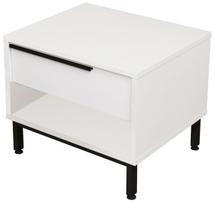 Naktinis staliukas Kalune Design ON14-W, balta sp./juoda sp., 42.4 cm x 53.6 cm x 44.5 cm