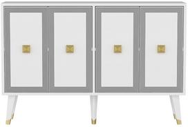 Konsolinis staliukas Kalune Design Ansel, aukso sp./balta sp., 120 cm x 30 cm x 80 cm