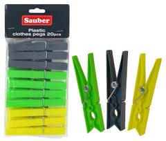 Skalbinių segtukas Sauber, plastikas, (spalva/dizainas parenkami atsitiktine tvarka)