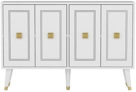 Komoda Kalune Design Hartin, aukso sp./balta sp., 80 cm x 30 cm x 120 cm