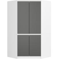 Spinta Akord Furniture Factory S100, balta sp./pilka sp., 50 cm x 100 cm x 180 cm
