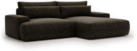 Kampinė sofa - lova Polak Meble Fresh, juoda sp., dešininė, 272 x 155 cm x 88 cm