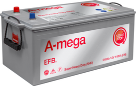 Akumuliatorius A-mega, 12 V, 240 Ah, 1400 A