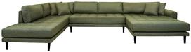 Kampinė sofa House Nordic Lido, alyvuogių žalia sp., 370 x 220 cm x 76 cm