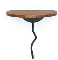 Sieninė lentyna Kalune Design Leo, juoda sp./kaštonų ruda sp., 35 cm x 35 cm