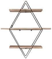 Sieninė lentyna Kalune Design, aukso sp./juoda sp., 70 cm x 60 cm x 16 cm