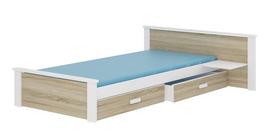 Vaikiška lova ADRK Aldex Shelf, rusva sp., 80 x 180 cm, su patalynės dėže, su čiužiniu