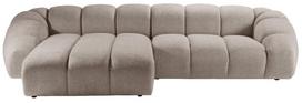 Kampinė sofa Micadoni Diana Bub3, tamsaus smėlio spalva, kairinė, 334 x 182 cm x 72 cm