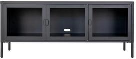Televizoriaus spintelė House Nordic Brisbane, juoda sp., 130 cm x 40 cm x 55 cm
