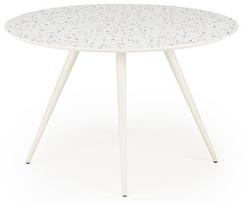 Valgomojo stalas Aramis, balta sp./juoda sp., 120 cm x 120 cm x 76 cm