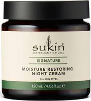 Naktinis veido kremas Sukin Signature Moisture Restoring, 120 ml