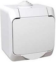 Kištukinis lizdas Schneider Electric Cedar Plus WDE000541, su įžeminimu, IP44, balta sp.