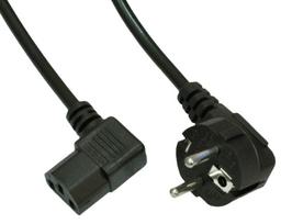 Laidas Akyga Power Schuko / IEC C13 AK-PC-02A IEC C13, Schuko, 1.5 m, juoda sp.