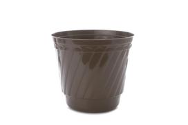 Gėlių vazonas Uniplastex Barok UDB26, plastikinis, Ø 26 cm, ruda sp.