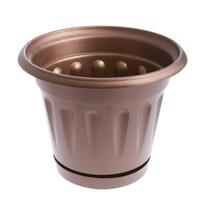 Gėlių vazonas Uniplastex Primavera UDP26, plastikinis, Ø 26 cm, bronzos sp.
