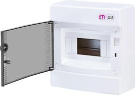 Modulinis skydas ETI ECT08PT, virštinkinis, IP40, 8 mod., balta sp./juoda sp.