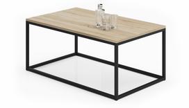 Kavos staliukas ADRK Narisa, juoda sp./rusva sp., 60 cm x 100 cm x 43 cm