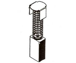 Šepetėlis Haushalt, 6 mm x 11 mm x 17.5 mm, 2 vnt.